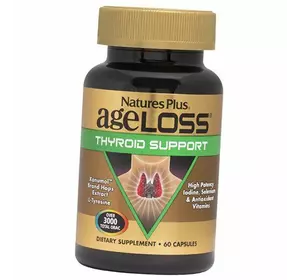 Комплекс для поддержки щитовидной железы, AgeLoss Thyroid, Nature's Plus  60капс (71375022)