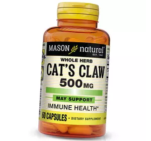 Кошачий Коготь, Cat’s Claw 500, Mason Natural  60капс (71529026)