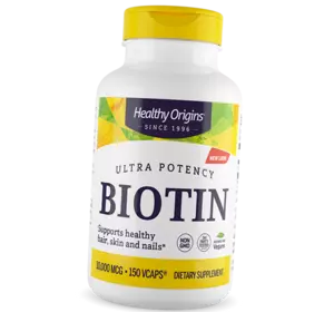 Биотин высокоактивный, Biotin 10000, Healthy Origins  150вегкапс (36354027)