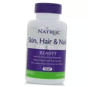 Комплекс кожа, волосы, ногти, Skin, Hair & Nails, Natrol  60капс (36358035)