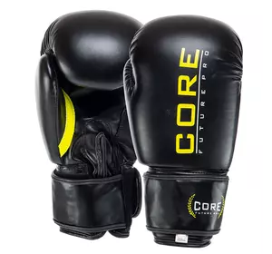 Перчатки боксерские BO-8541 Core  10oz Черно-салатовый (37568007)