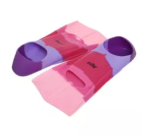Ласты для тренировок в бассейне короткие с закрытой пяткой F001   XS Розово-фиолетовый (60437055)