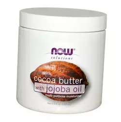Масло какао с маслом жожоба, Cocoa Butter with Jojoba Oil, Now Foods  192мл  (43128009)