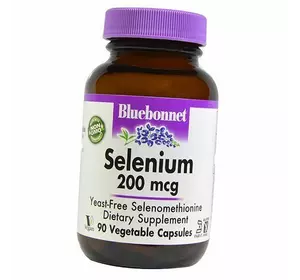 Селен, Бездрожжевой L-Селенометионин, Selenium 200, Bluebonnet Nutrition  90вегкапс (36393071)
