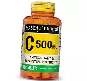 Витамин С таблетки, Vitamin C 500, Mason Natural  100таб (36529033)