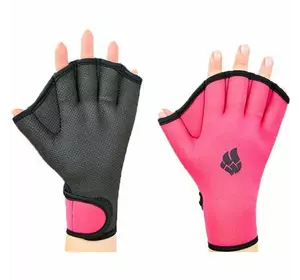 Перчатки для аквафитнеса M074603 Mad Wave  M Розово-черный (60444035)