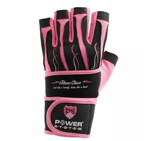 Перчатки для фитнеса и тяжелой атлетики PS-2710 Fitness chica Power System  XS Розовый (07227016)