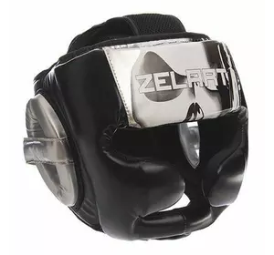 Шлем боксерский с полной защитой BO-1320 Zelart  L Черно-белый (37363092)