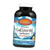 Норвежское масло печени трески, Cod Liver Oil Low Vitamin A, Carlson Labs  300гелкапс Лимон (67353005)
