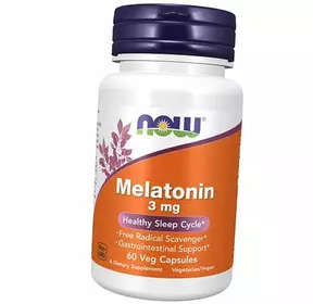 Мелатонин, Melatonin 3, Now Foods  60вегкапс (72128008)