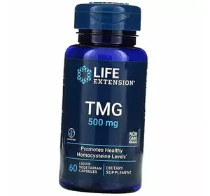 Триметилглицин, Бетаин, TMG 500, Life Extension  60вегкапс (72346006)