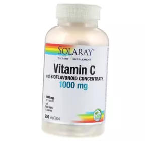Витамин С с Биофлавоноидами, Vitamin C with Bioflavonoid Concentrate 1000, Solaray  250вегкапс (36411060)