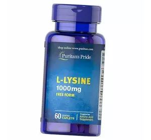 Лизин, L-Lysine 1000, Puritan's Pride  60каплет (27367004)