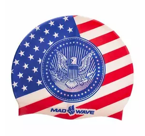 Шапочка для плавания USA M055303 Mad Wave   Синий (60444072)