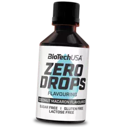 Ароматизированые капли, Zero Drops, BioTech (USA)  50мл Кокосовое миндальное печенье (05084014)