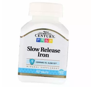 Железо медленного высвобождения, Slow Release Iron, 21st Century  60таб (36440027)
