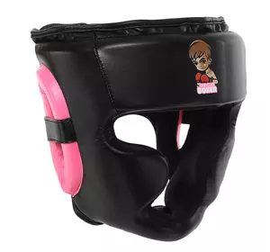 Шлем боксерский с полной защитой детский BO-8545 Core  M Черно-малиновый (37568008)