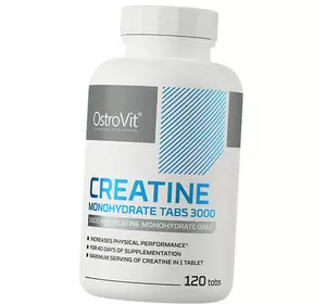 Креатин моногидрат в таблетках, Creatine Monohydrate 3000, Ostrovit  120таб (31250016)