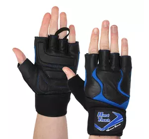 Перчатки для фитнеса FG-9532 Hard Touch  S Черно-синий (07452015)
