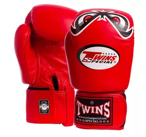 Перчатки боксерские кожаные FBGVL3-25 Twins  16oz Красный (37426144)