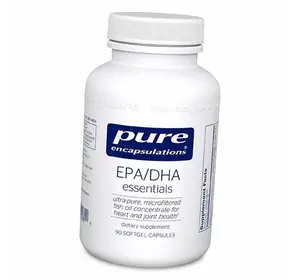 Омега ЕПК ДГК, EPA/DHA Essentials, Pure Encapsulations  90гелкапс (67361003)