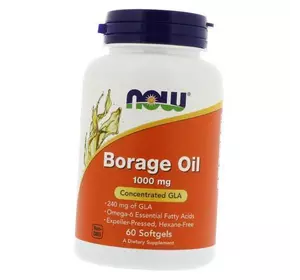 Масло огуречника (бурачника), Borage Oil 1000, Now Foods  60гелкапс (67128014)