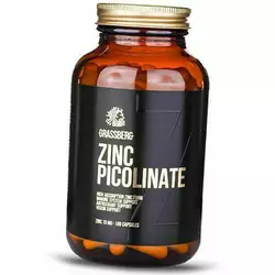 Цинк Пиколинат, Zinc Picolinate 15, Grassberg  180капс (36515003)