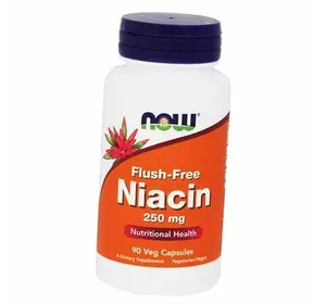 Ниацин не вызывающий покраснений, Flush-Free Niacin 250, Now Foods  90вегкапс (36128395)