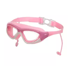 Очки-полумаска для плавания детские с берушами 9200    Розовый (60508807)