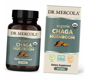 Органический Гриб Чага, Organic Chaga Mushroom, Dr. Mercola  30таб (71387011)