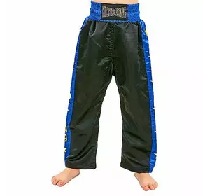 Штаны для кикбоксинга детские MA-6734 Matsa  9 Черно-синий (37240027)