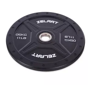 Блины (диски) бамперные для кроссфита Bumper Plates TA-2258   5кг  Черный (58363160)