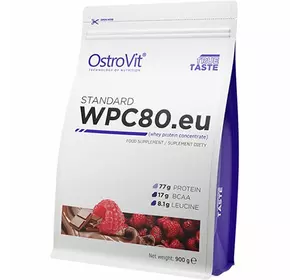 Концентрат Сывороточного Протеина, WPC80.eu standart, Ostrovit  900г Шоколад-малина (29250004)