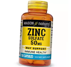 Цинк Сульфат, Zinc Sulfate 50, Mason Natural  100капс (36529042)