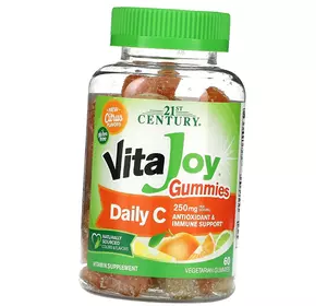 Жевательный Витамин С, VitaJoy Daily C Gummies, 21st Century  60вегтаб Цитрус (36440082)