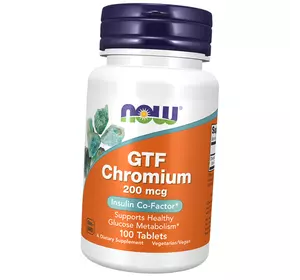 Хром GTF, GTF Chromium 200, Now Foods  100таб (36128382)