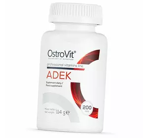 Жирорастворимые витамины А, Д, Е и К, ADEK, Ostrovit  200таб (36250051)