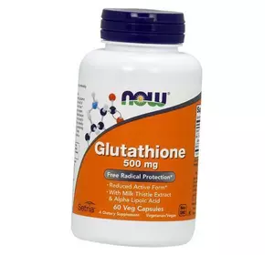 Глутатион, Glutathione 500, Now Foods  60вегкапс (70128010)