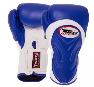 Перчатки боксерские кожаные BGVL6 Twins  10oz Бело-голубой (37426141)