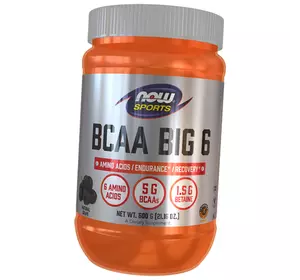 ВСАА для выносливости и восстановления, BCAA Big 6 Powder, Now Foods  600г Виноград (28128003)