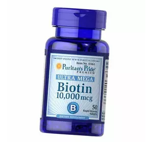 Биотин, Biotin 10000, Puritan's Pride  50гелкапс (36367061)