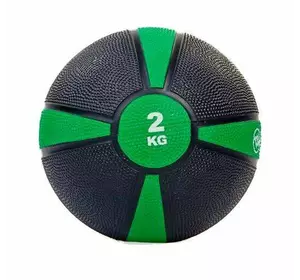 Медбол FI-5122 Zelart  2кг  Черно-зеленый (56363030)