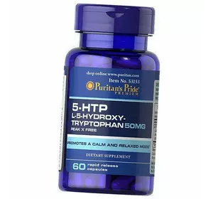 5-гидрокситриптофан, 5-HTP 50, Puritan's Pride  30капс (72367024)