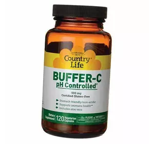 Буферизованный Витамин С, Buffer-C pH Controlled 500, Country Life  120вегкапс (36124094)