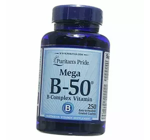 Витамины группы В, Mega B-50 Complex, Puritan's Pride  250каплет (36367006)