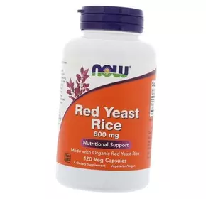 Красный дрожжевой рис, Red Yeast Rice 600, Now Foods  120вегкапс (71128082)
