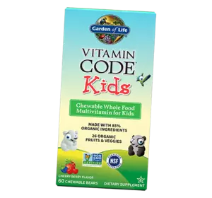 Витамины для детей, Vitamin Code Kids Multivitamin, Garden of Life  60таб Вишня-ягода (36473013)
