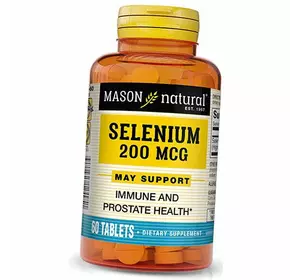 Селен, Selenium 200, Mason Natural  60таб (36529021)