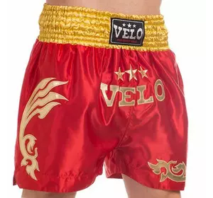 Шорты для тайского бокса и кикбоксинга ULI-9200 Velo  XL Красный (37241056)