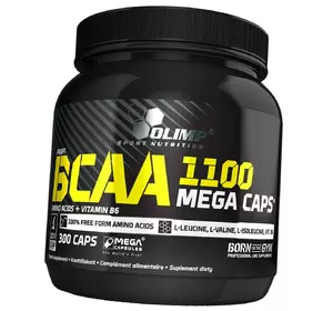 Аминокислоты ВСАА для спорта, BCAA Mega 1100, Olimp Nutrition  300капс (28283003)